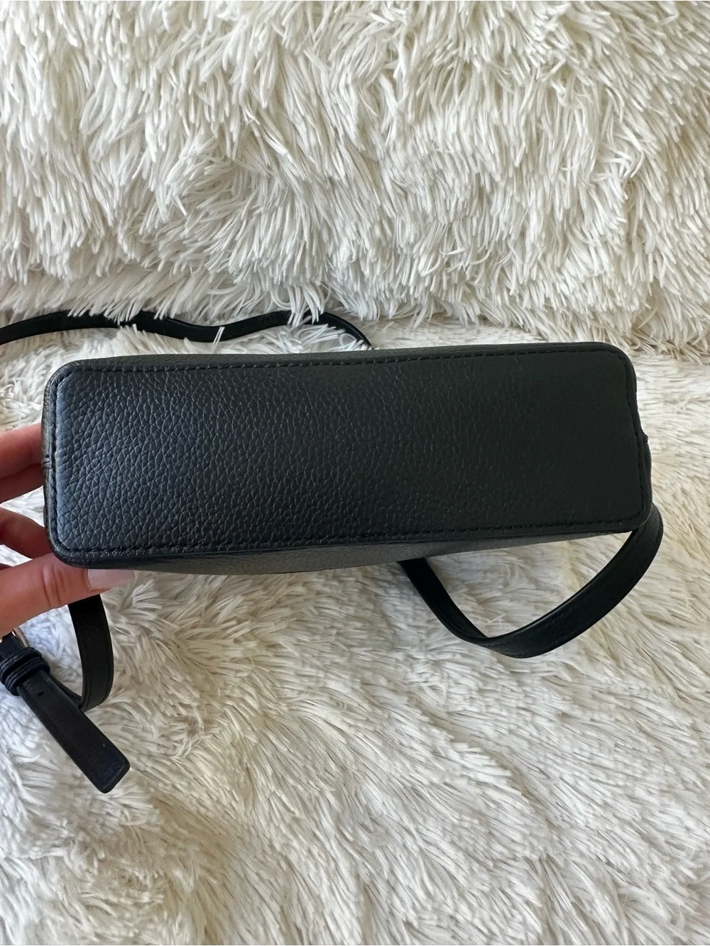Kate Spade Southport Avenue Hanna Black Pebbled Leather Crossbody Shoulder Bag